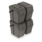 Set med korgar för sortering Sortibox 4x25L grå ISWB25S4