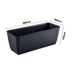 Rattanplanter med krokar Ratolla DRL500PW umbra