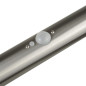 Solcellslampa LED Maclean med sensor, 3 lägen, uppladdningsbar, Li-ion 18650, IP44, 3,7V, 1200 mAh, Matt krom, MCE465 C/M