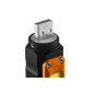 Uppladdningsbar USB-ficklampa 300 lm 2 i 1 CREE XPE + COB LED