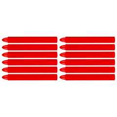 Teknisk krita för märkning, röd, 12 stycken