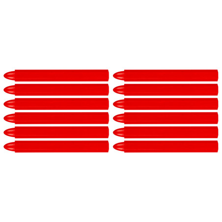Teknisk krita för märkning, röd, 12 stycken
