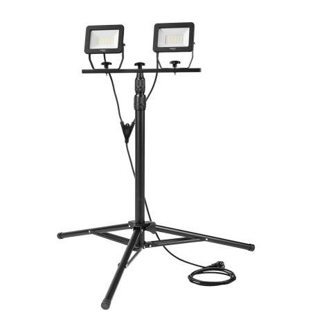 Reflektor dubbel 2x30W SMD LED 5400lm på stativ 1,8m