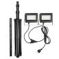 Reflektor dubbel 2x50W SMD LED 8500lm 230V på stativ 1,8m