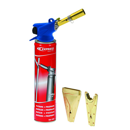 Lampa express, multifunktionell, 3 munstycken + gasbehållare e5550k