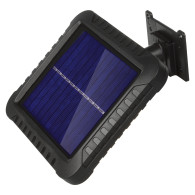 Solcellsdrevet LED-strålkastare med rörelsesensor från Maclean, IP44, 5W, 400lm, 6000K, litiumbatteri 1300 mAh, 5,5V DC MCE438