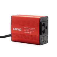 Spänningsomvandlare 12v/230v 150w/300w 2xusb pi01 amio-02468