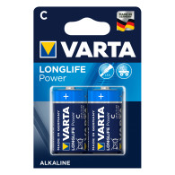 2 st Batteri R-14 LR14 C 1,5V alkalisk Varta longlife blister