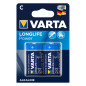 2 st Batteri R-14 LR14 C 1,5V alkalisk Varta longlife blister