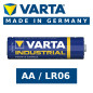1x Batteri R-06 LR6 AA 1,5V alkalisk Varta Industrial 4006
