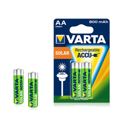 1x Batteri R-06 AA 800mAh NiMH Varta solcellsdriven