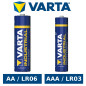 1x Batteri R-03 LR03 AAA alkalisk Varta Industrial 4003