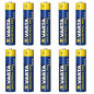 10 st alkaliska batterier R-03 LR03 AAA Varta Industrial