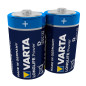 2 st alkaliska batterier R-20 R20 1,5V Varta Longlife Power