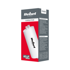 Kondensator 40uF 450V för enfasiga motorer
