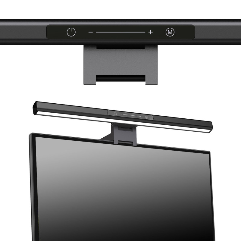 LED-ljuslist för dator/skärm, justerbar Maclean, 3 ljusfärger, ljusstyrkereglering, USB Type-C, 5V, MCE620