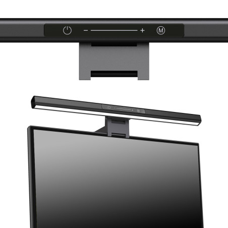 LED-ljuslist för dator/skärm, justerbar Maclean, 3 ljusfärger, ljusstyrkereglering, USB Type-C, 5V, MCE620 | HandlaSmidigt.se