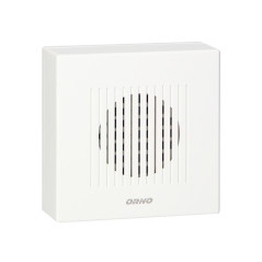 Ringil Mini AC, 230V, vit, enkelton elektronisk trådbunden dörrklocka.