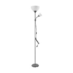 Golvlampa URLAR, 175 cm, max 25W E27, max 25W E14, grå