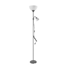 Golvlampa URLAR, 175 cm, max 25W E27, max 25W E14, grå | HandlaSmidigt.se