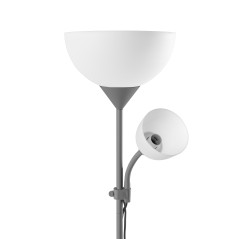 Golvlampa URLAR, 175 cm, max 25W E27, max 25W E14, grå | HandlaSmidigt.se