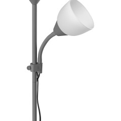 Golvlampa URLAR, 175 cm, max 25W E27, max 25W E14, grå | HandlaSmidigt.se