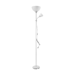 Golvlampa URLAR, 175 cm, max 25W E27, max 25W E14, vit