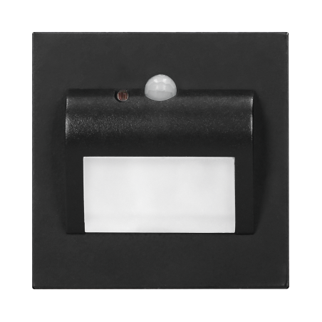 DRACO LED NY 1,5W, infälld trappbelysning, 12VDC, 30lm, 6000K, svart, rörelse- och skymningssensor | HandlaSmidigt.se