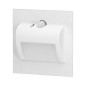 DRACO LED NY 1,5W, infälld trappbelysning, 12VDC, 30lm, 6000K, vit, rörelse- och skymningssensor