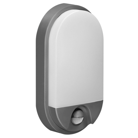 NEFRYT LED 10W, trädgårdsarmatur med rörelsesensor, 800lm, IP54, 4000K, grå | HandlaSmidigt.se