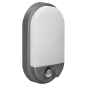 NEFRYT LED 10W, trädgårdsarmatur med rörelsesensor, 800lm, IP54, 4000K, grå