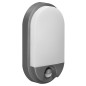 NEFRYT LED 10W, trädgårdsarmatur med rörelsesensor, 800lm, IP54, 4000K, grå