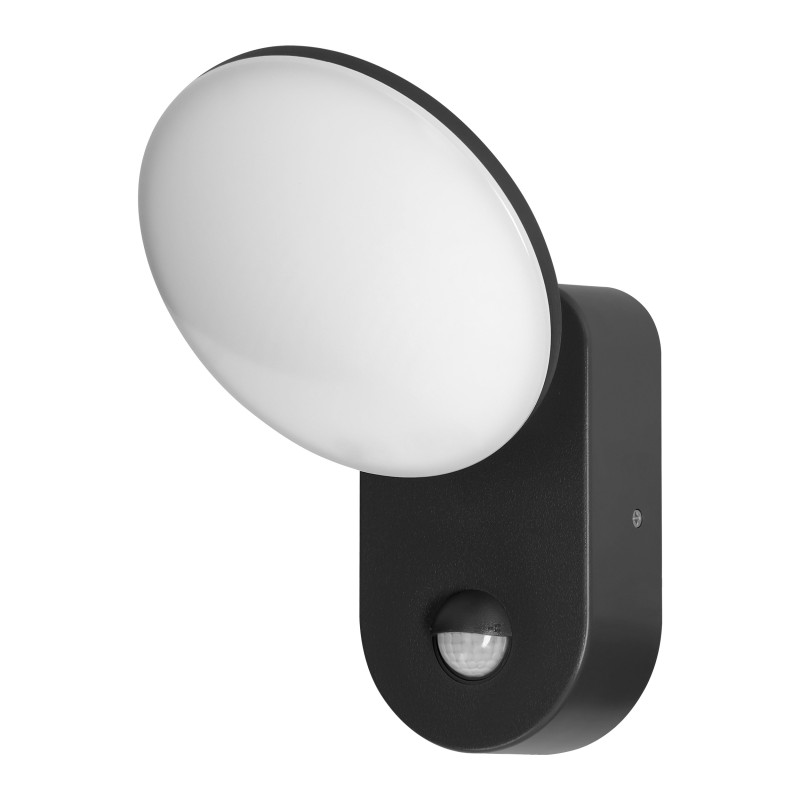 RIOLIT LED 15W, trädgårdsarmatur med rörelsesensor, 1100lm, IP65, 4000K, svart