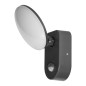 RIOLIT LED 15W, trädgårdslampa med rörelsesensor, 1100lm, IP65, 4000K, grå
