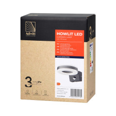 HOWLIT LED 20W, trädgårdsarmatur med rörelsesensor, 1800lm, IP65, 4000K, grå | HandlaSmidigt.se