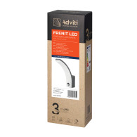 FRENIT LED 20W, trädgårdsarmatur med rörelsesensor, 1800lm, IP65, 4000K, dimningsfunktion, grå