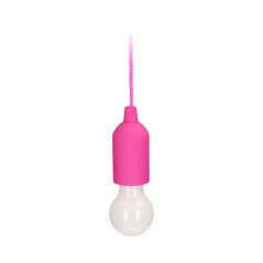 Batteridriven nattlampa på snöre 1W LED, 3 x AAA, rosa | HandlaSmidigt.se