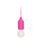Batteridriven nattlampa på snöre 1W LED, 3 x AAA, rosa