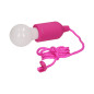 Batteridriven nattlampa på snöre 1W LED, 3 x AAA, rosa