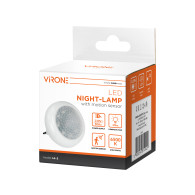Nattlampa med rörelse- och skymningssensor, 120°, 8xLED, 40lm, 6500K.
