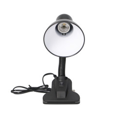 LATSA, skrivbordslampa med klämma, 40W, E27, stål + plast, svart | HandlaSmidigt.se