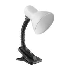 LATSA, skrivbordslampa med klämma, 40W, E27, stål + plast, vit | HandlaSmidigt.se