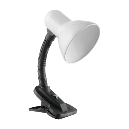 LATSA, skrivbordslampa med klämma, 40W, E27, stål + plast, vit | HandlaSmidigt.se