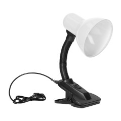 LATSA, skrivbordslampa med klämma, 40W, E27, stål + plast, vit