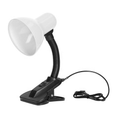 LATSA, skrivbordslampa med klämma, 40W, E27, stål + plast, vit | HandlaSmidigt.se