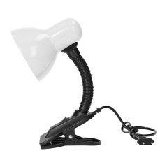LATSA, skrivbordslampa med klämma, 40W, E27, stål + plast, vit | HandlaSmidigt.se