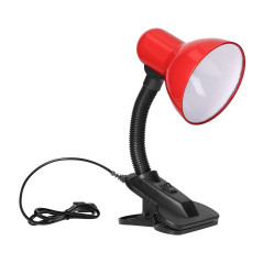 LATSA, skrivbordslampa med klämma, 40W, E27, stål + plast, röd