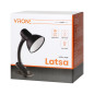 LATSA, skrivbordslampa med klämma, 40W, E27, stål + plast, röd