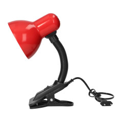 LATSA, skrivbordslampa med klämma, 40W, E27, stål + plast, röd | HandlaSmidigt.se