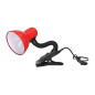 LATSA, skrivbordslampa med klämma, 40W, E27, stål + plast, röd